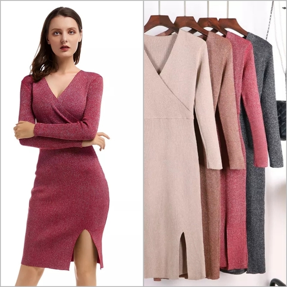 Bodycon Sweater Dress - Picture 1 of 7